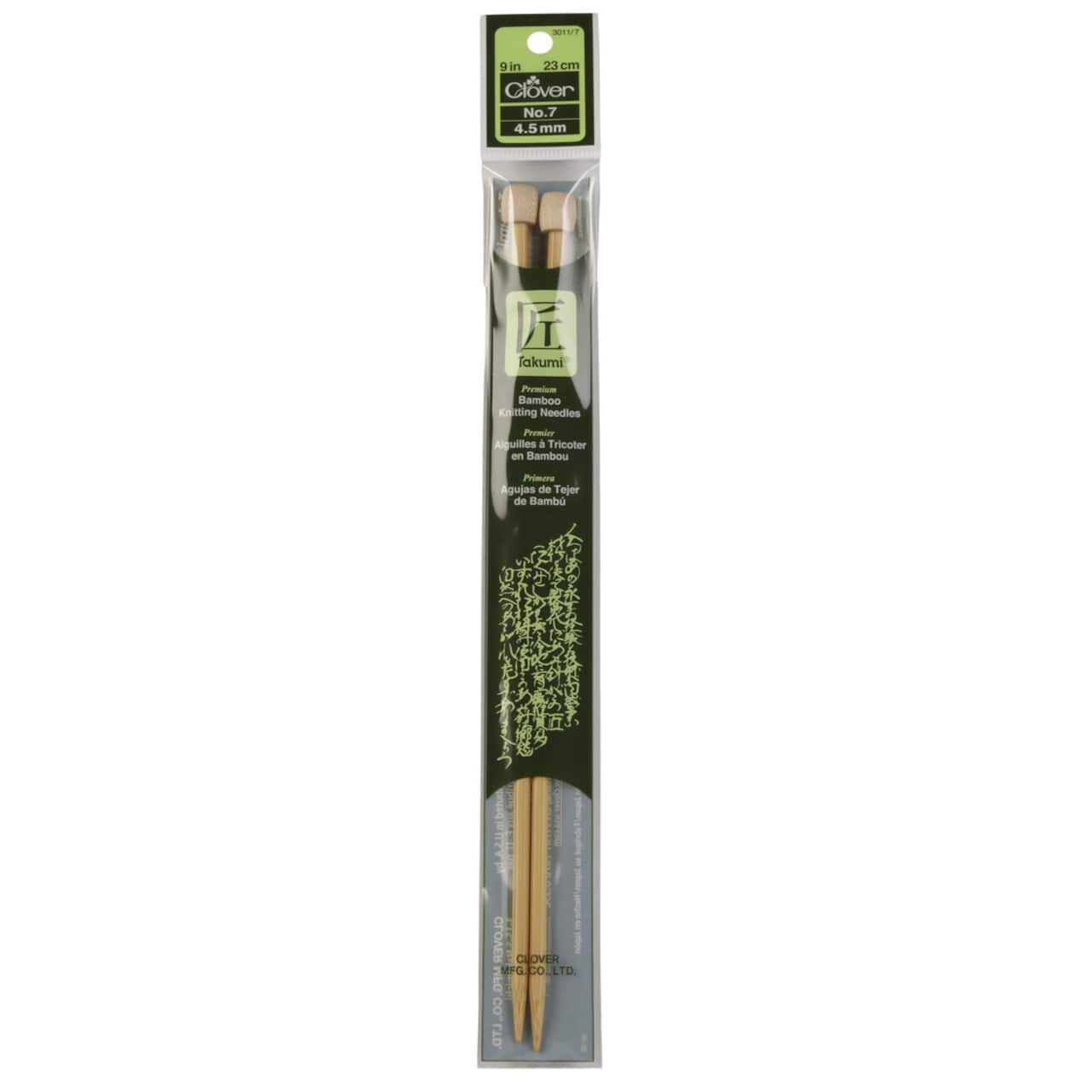 Clover Bamboo Single Point Knitting Needles 9 Size 7
